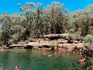 people swimming at Karloo Pools