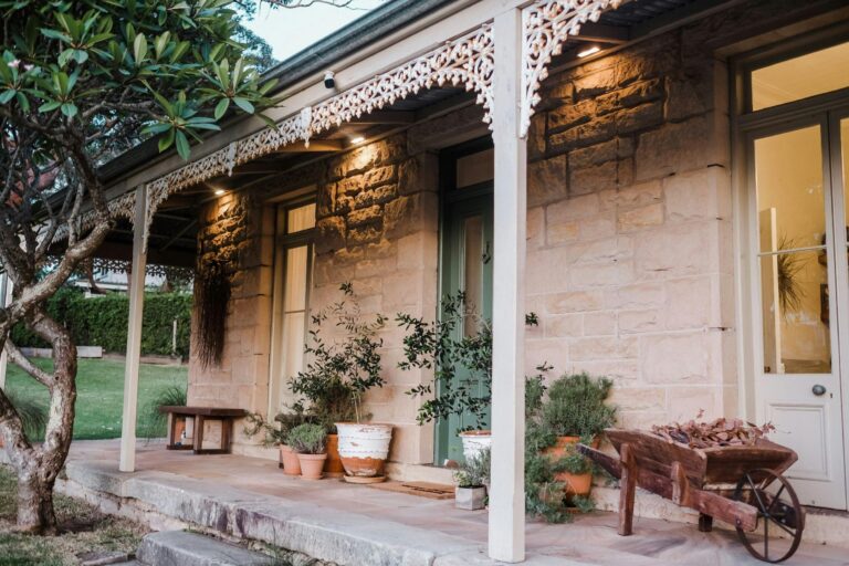 Verandah with views over water