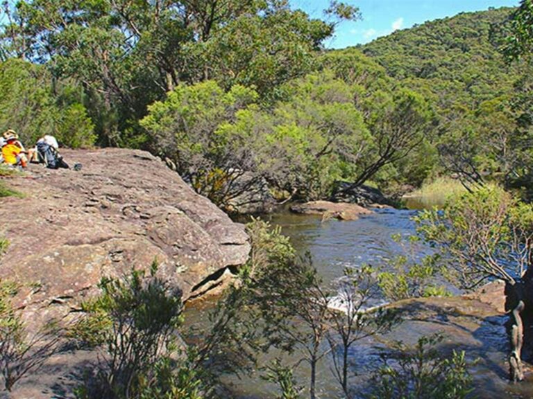 Kingfisher Pool campground, Heathcote National Park. Photo: John Yurasek © OEH