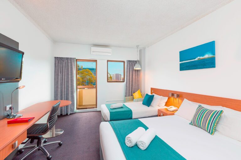 Balcony Room with queen and single beds