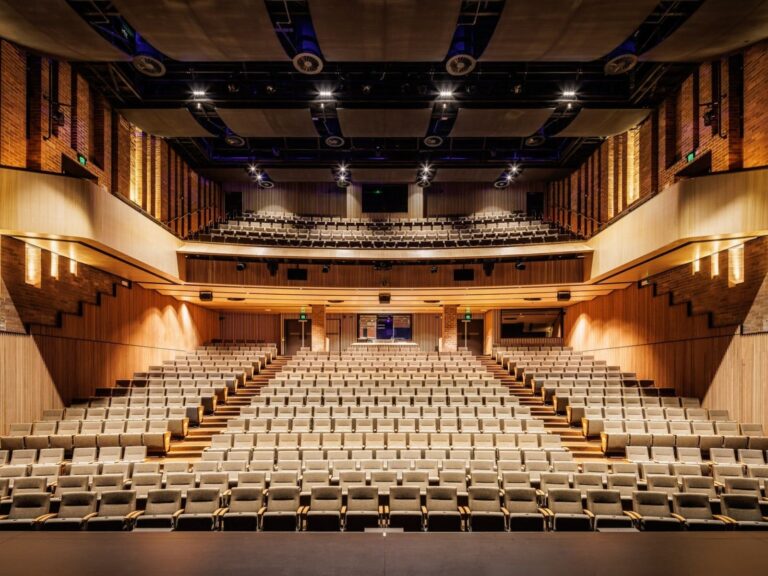 Perspective from stage looking out to auditorium