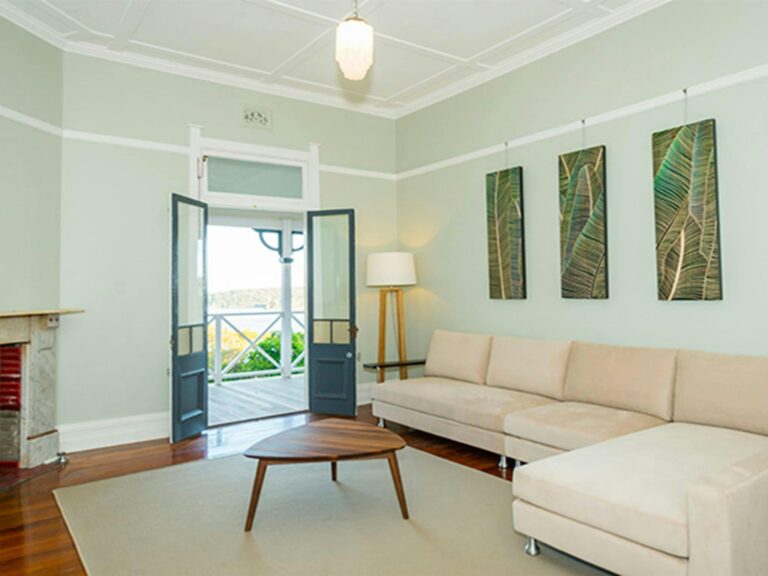 The living room of Hilltop Cottage in Royal National Park. Photo: John Spencer © DPIE