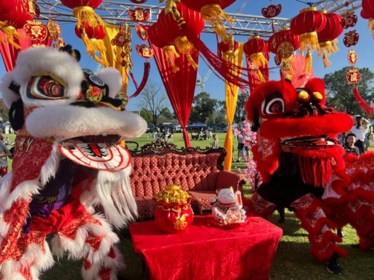 Lion Dance Performances at Miranda Lunar New Year NightMarket