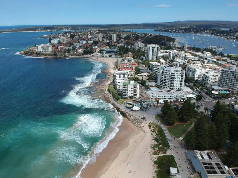 Bird's eye view of the Cronulla coastline