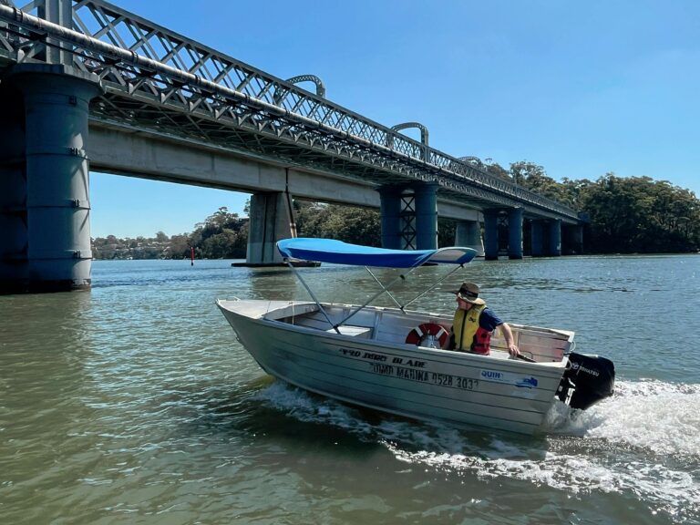 Canopy Boat for Self-Drive Boat Hire at Como Marina