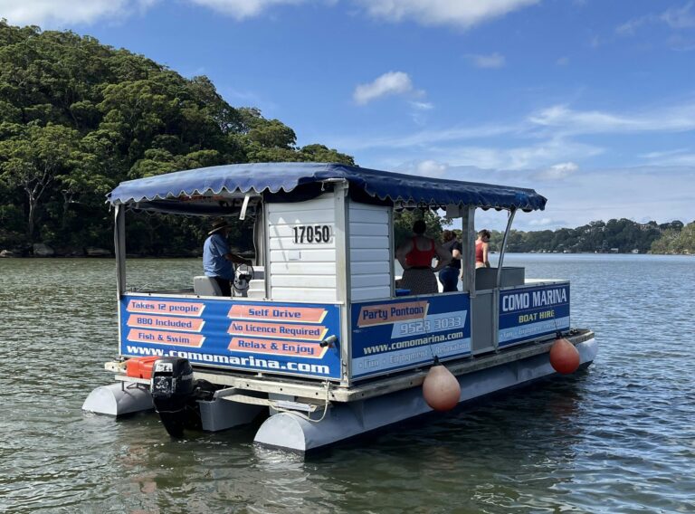 12-Person BBQ Pontoon Hire for Self-Dring at Como Marina