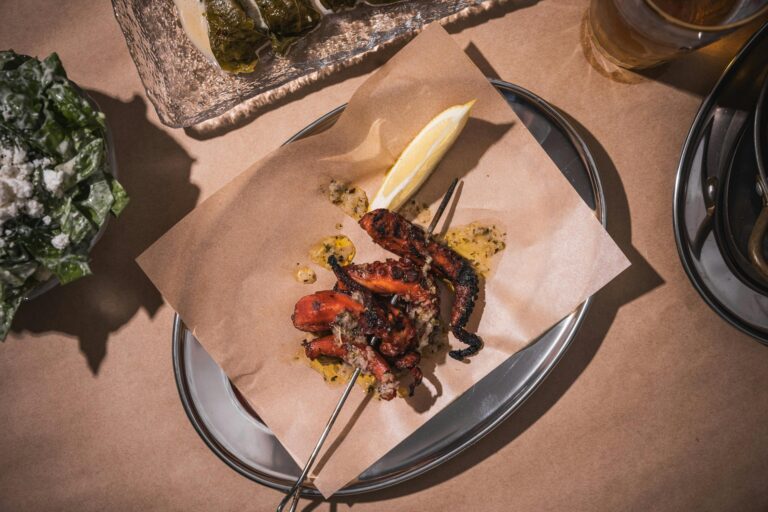 Homer Rogue Taverna, Grilled souvlaki octopus