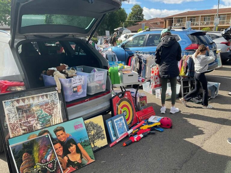 Items for sale at car boot