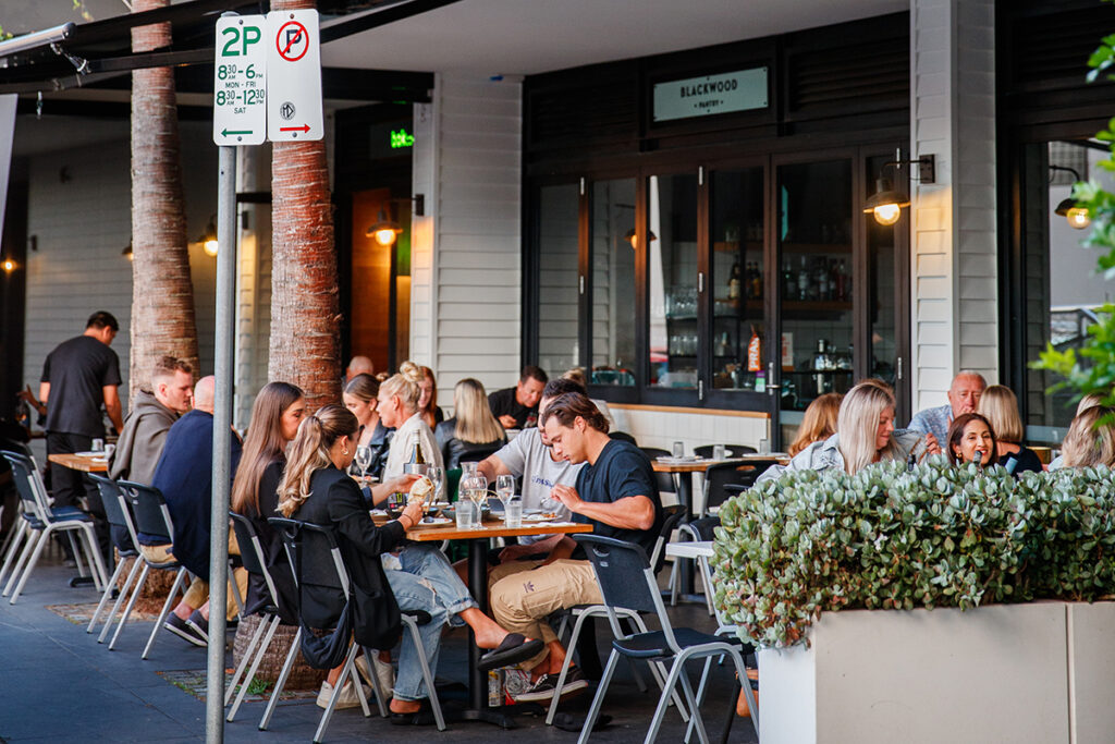 Outdoor diners at Blackwood Pantry