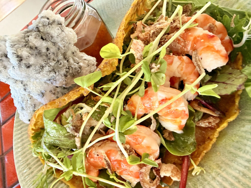 A prawn dish