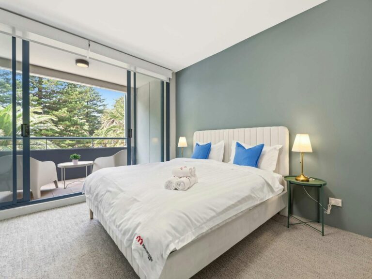 Cozy bedroom with natural light
