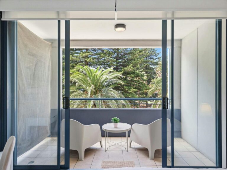 Balcony with outdoor seating and views