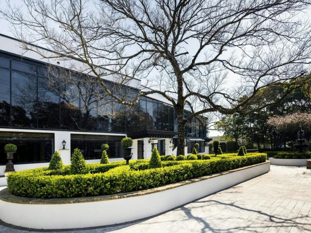 An exclusive outdoor spaces - Belfiore Gardens and La Fontaine at Doltone House Sylvania Waters